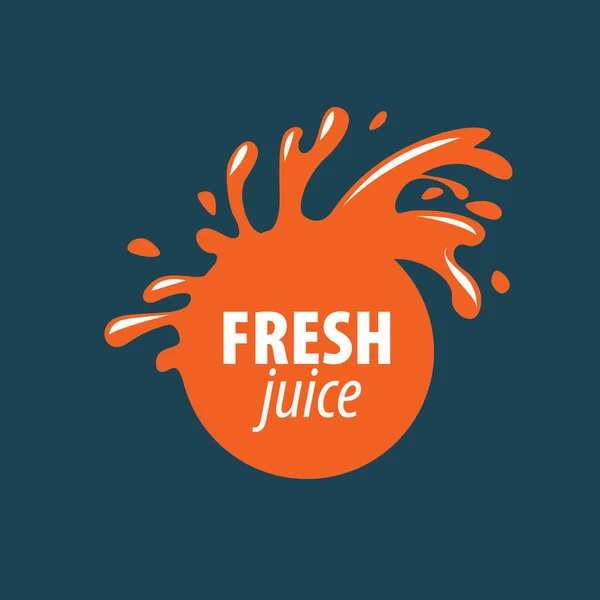 Juice splash vector sign — Stock Vector