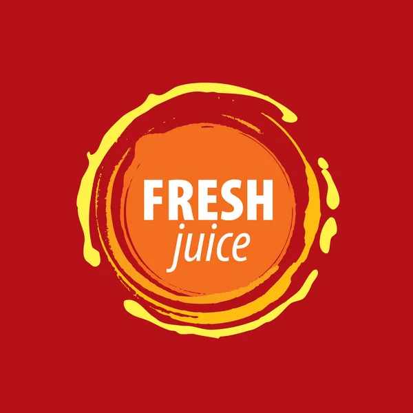 Juice splash vector sign — Stock Vector