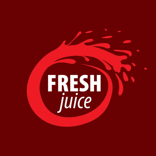 Juice splash vector sign — Stock Vector