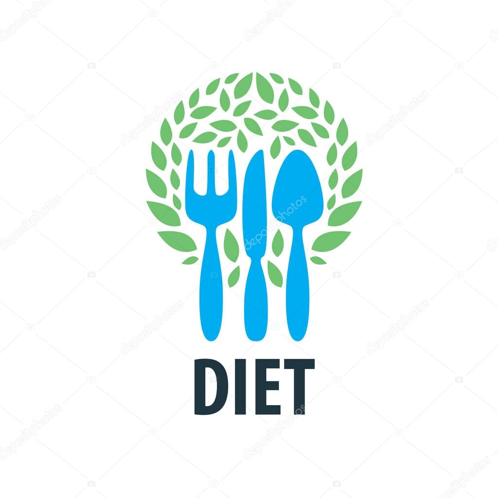 Logo design template for diet. Vector illustration of icon