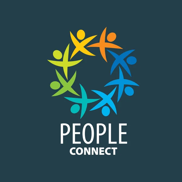 Logo vectoriel personnes — Image vectorielle