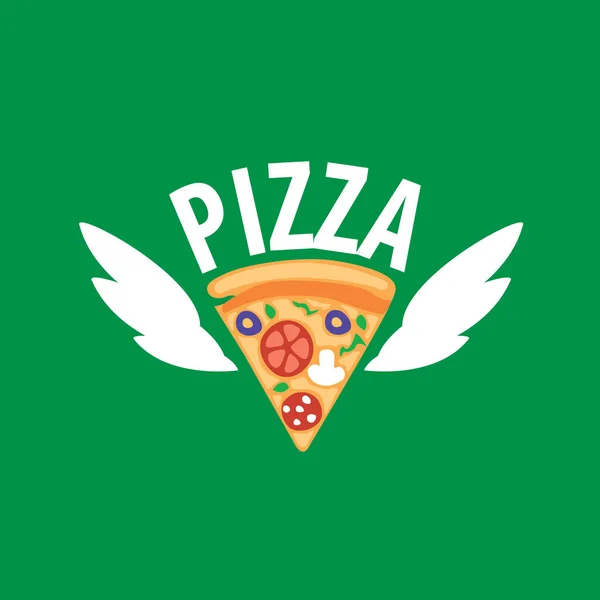 Pizza vektör logosu — Stok Vektör