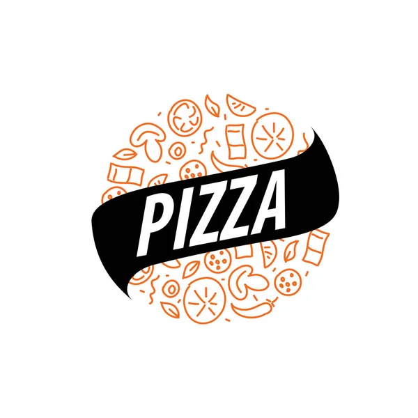 Pizza vektor logotyp — Stock vektor