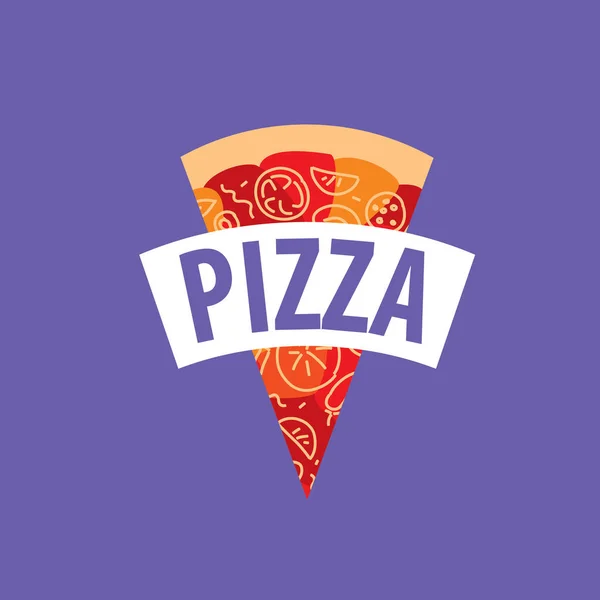 Pizza vektor logotyp — Stock vektor