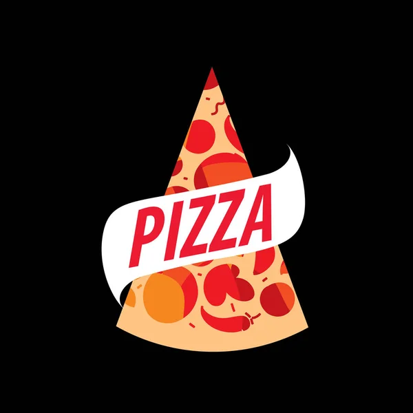 Pizza-Vektor-Logo — Stockvektor