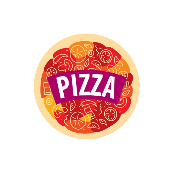 Pizza vektor logotyp — Stock vektor