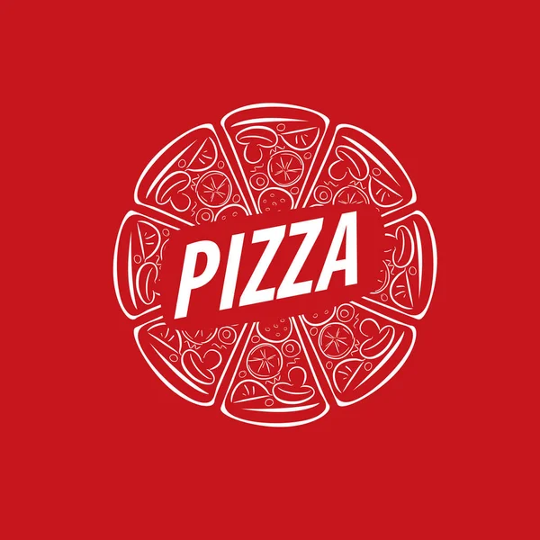 Pizza vektor logotyp — Stock vektor