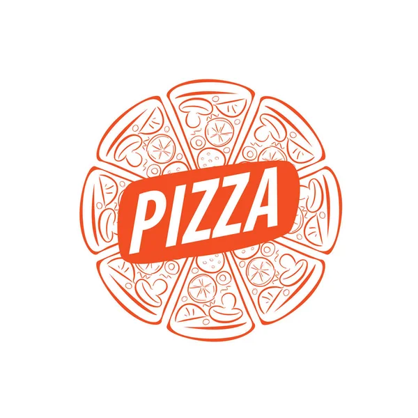 Logo pizza vector — Vector de stock