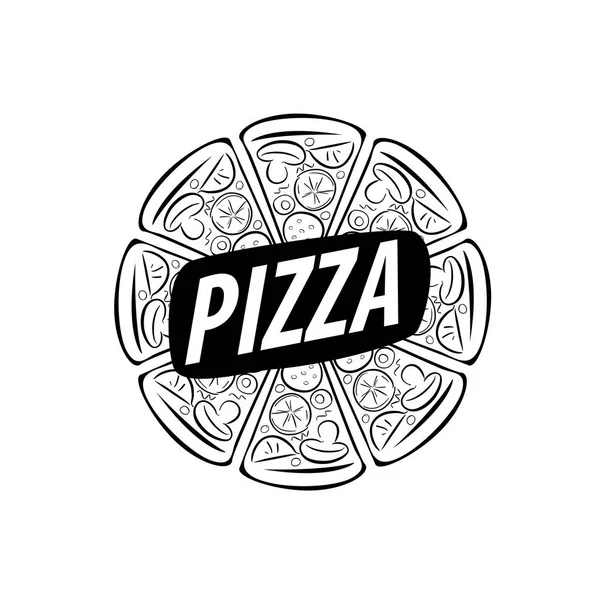 Pizza-Vektor-Logo — Stockvektor