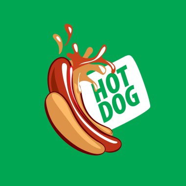 vektör logo sosisli sandviç