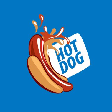 vektör logo sosisli sandviç
