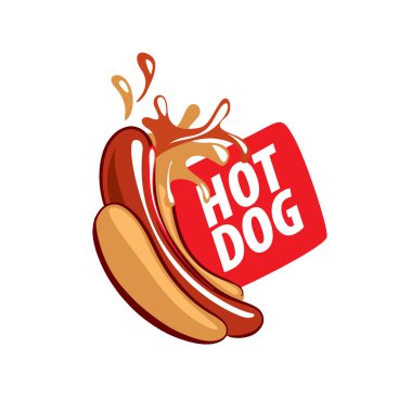 vektör logo sosisli sandviç