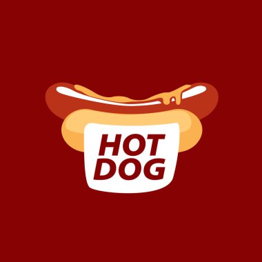 vektör logo sosisli sandviç