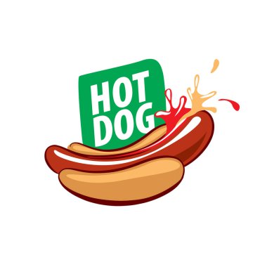 vektör logo sosisli sandviç