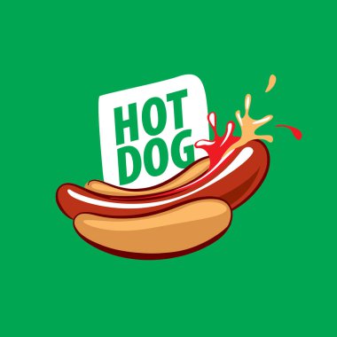 vektör logo sosisli sandviç