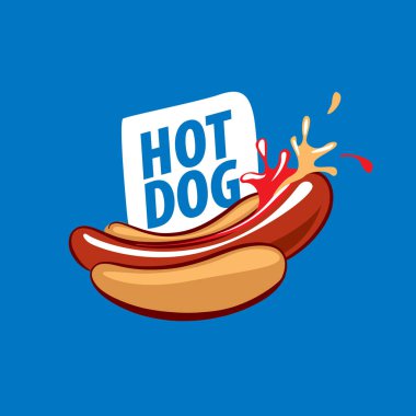 vektör logo sosisli sandviç