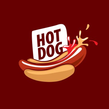 vektör logo sosisli sandviç