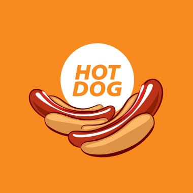 vektör logo sosisli sandviç