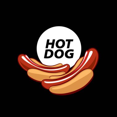 vektör logo sosisli sandviç