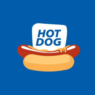 vektör logo sosisli sandviç
