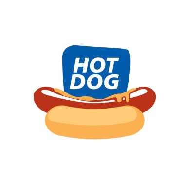 vektör logo sosisli sandviç