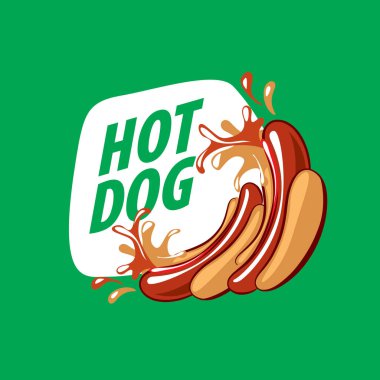 vektör logo sosisli sandviç