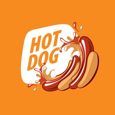 vektör logo sosisli sandviç