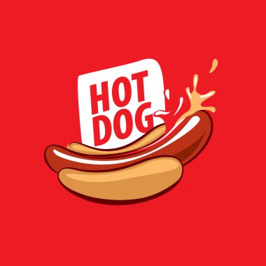 vektör logo sosisli sandviç