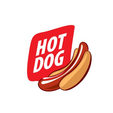 vektör logo sosisli sandviç