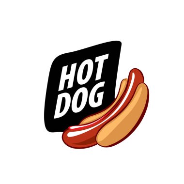 vektör logo sosisli sandviç