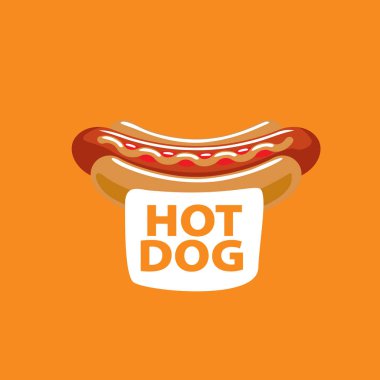 vektör logo sosisli sandviç