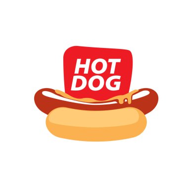 vektör logo sosisli sandviç