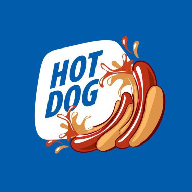 vektör logo sosisli sandviç