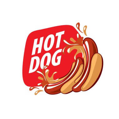 vektör logo sosisli sandviç