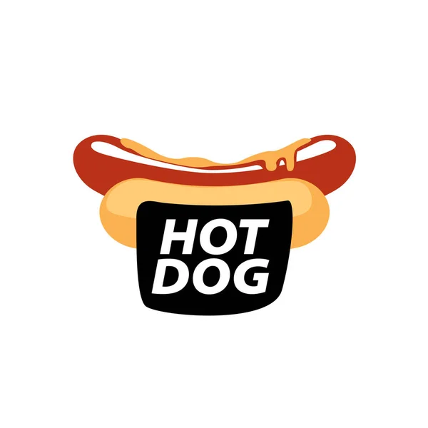 Vector logo del perrito caliente — Vector de stock