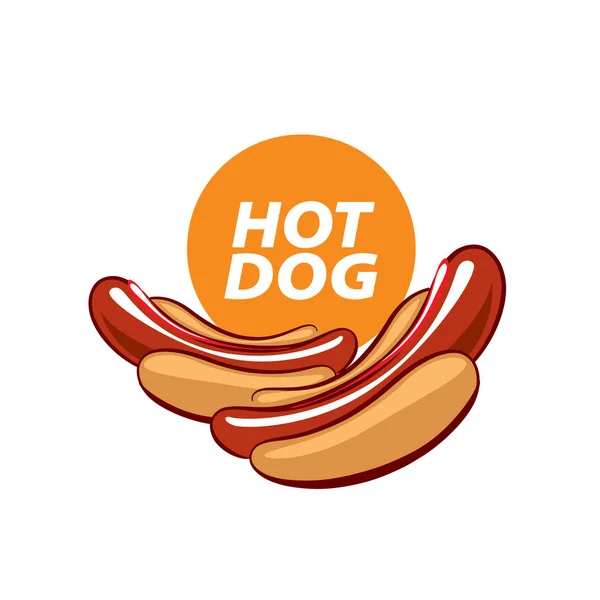 Vector logo del perrito caliente — Vector de stock