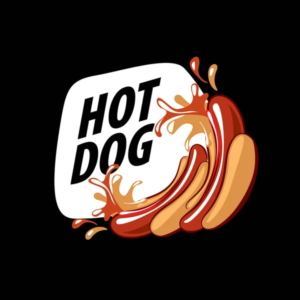 Wektor logo hot dog — Wektor stockowy