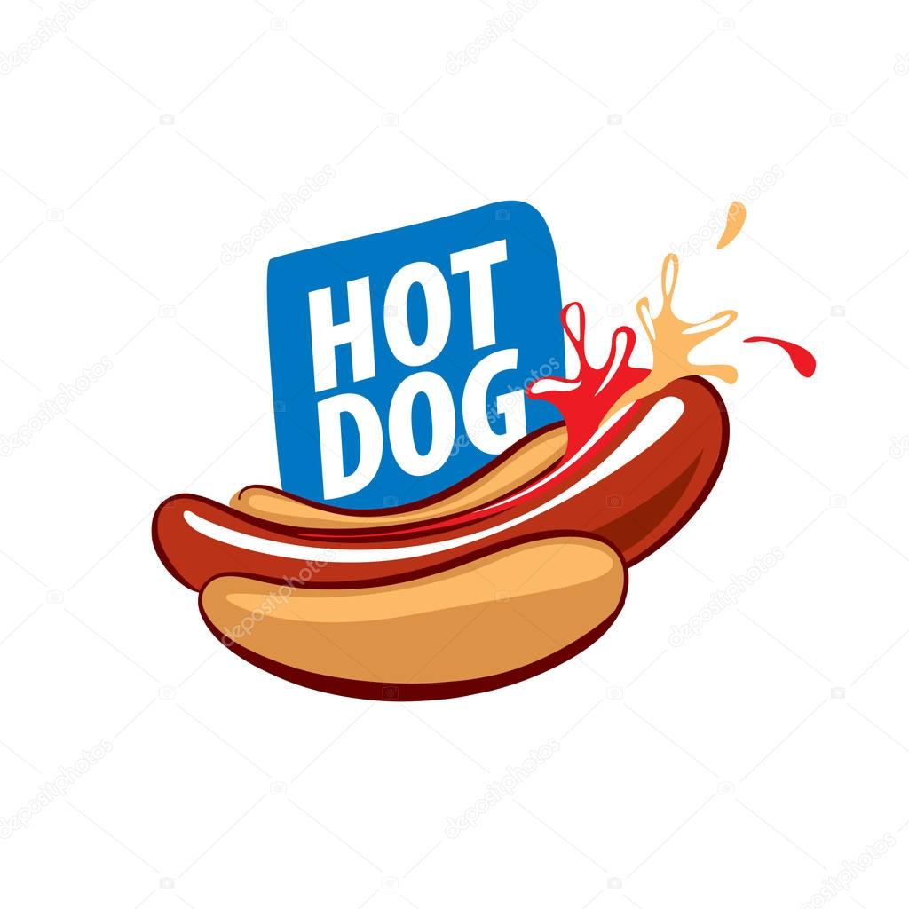 Logo design pattern hot dog. Vector illustration of icon