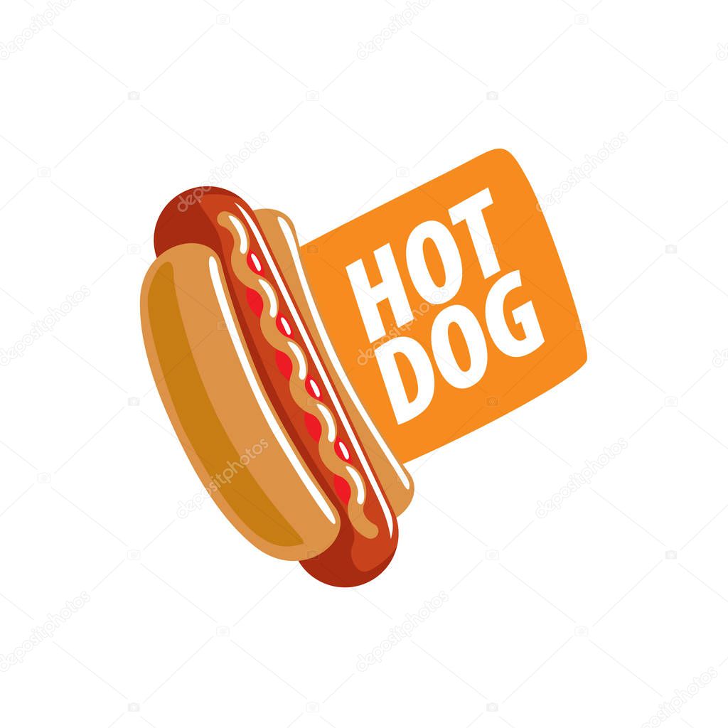 Logo design pattern hot dog. Vector illustration of icon