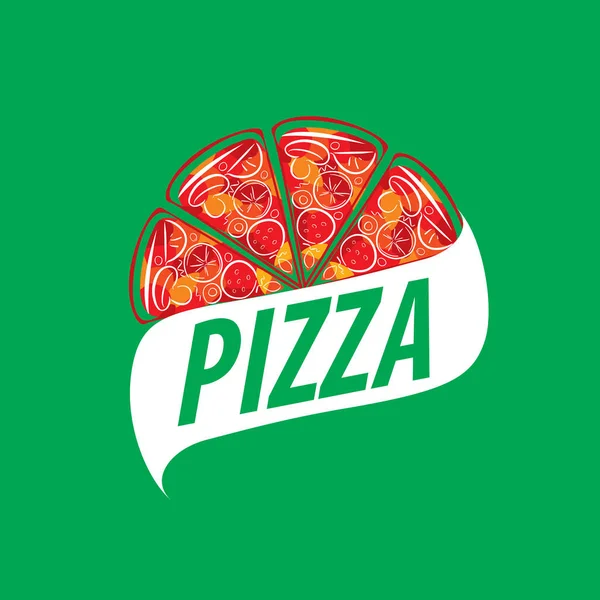 Pizza vektör logosu — Stok Vektör