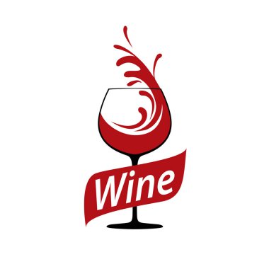şarap logo vektör