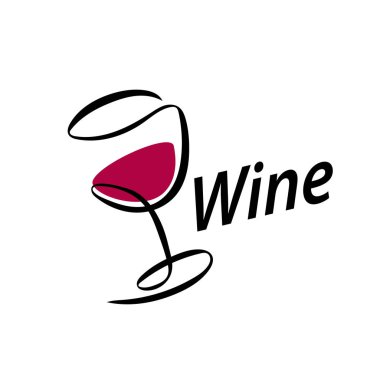 şarap logo vektör