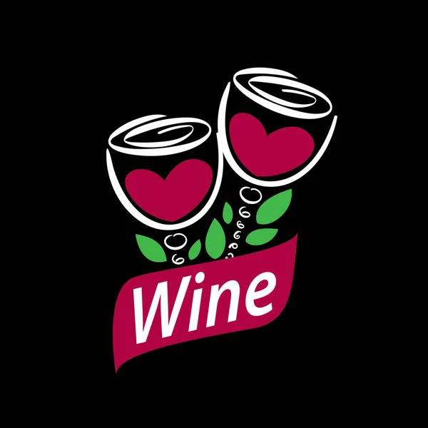 ワインのベクトルのロゴ — ストックベクタ