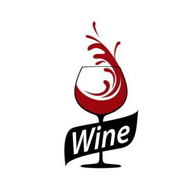 şarap logo vektör