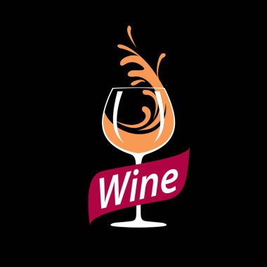 şarap logo vektör