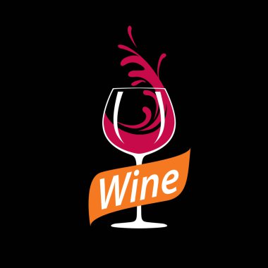 şarap logo vektör