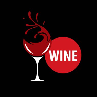 şarap logo vektör