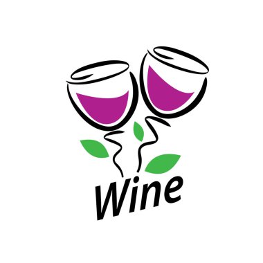 şarap logo vektör