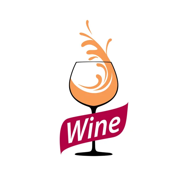 ワインのベクトルのロゴ — ストックベクタ