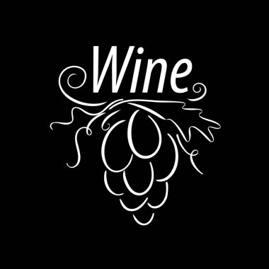 üzüm şarap logo için demet